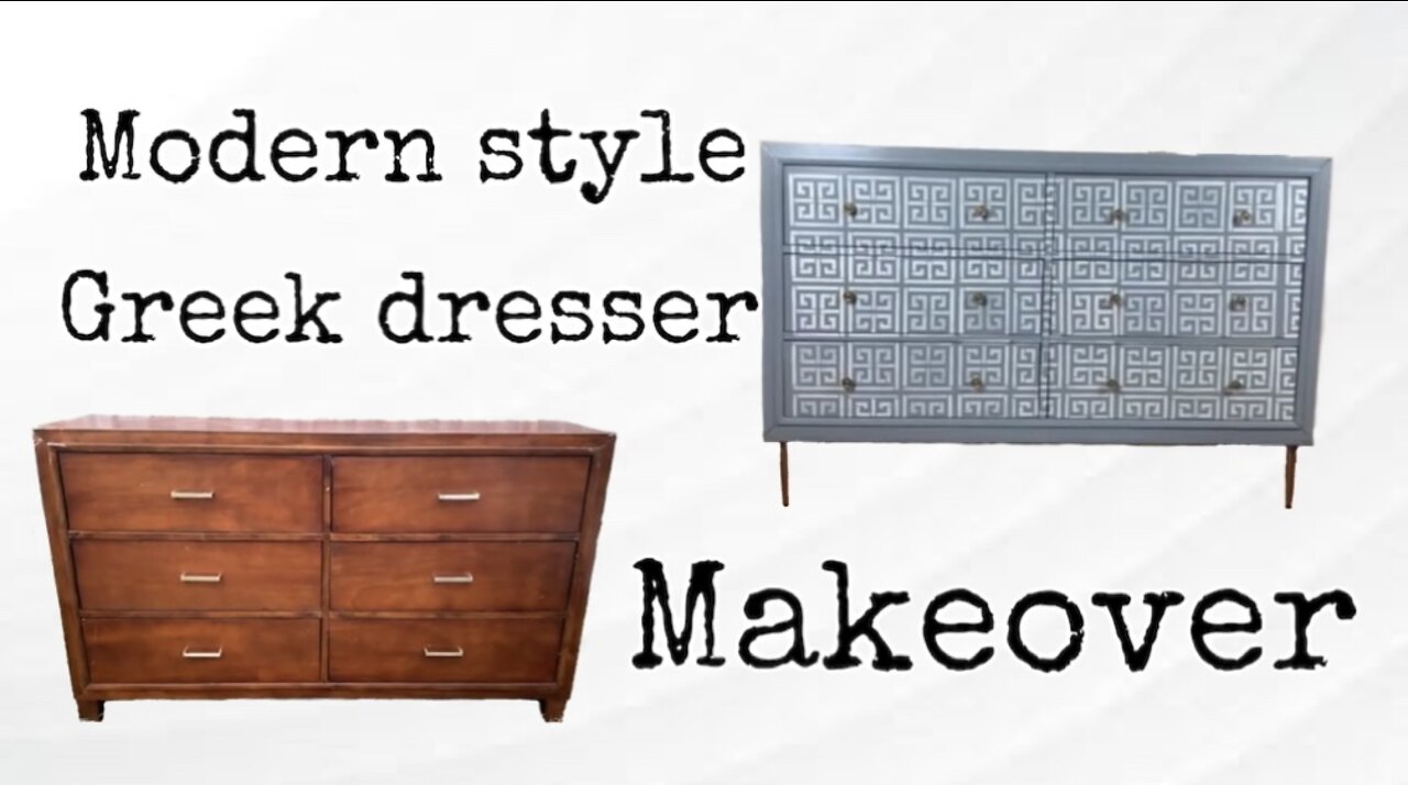 GREEK STYLE DRESSER MAKEOVER/ FURNITURE REMODEL