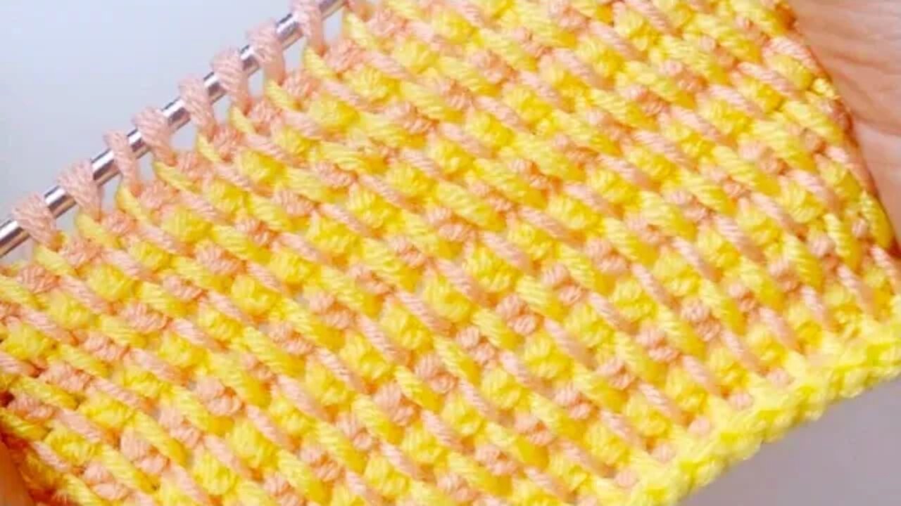 🧶Super Very Very Easy Tunisian Crochet Stitch