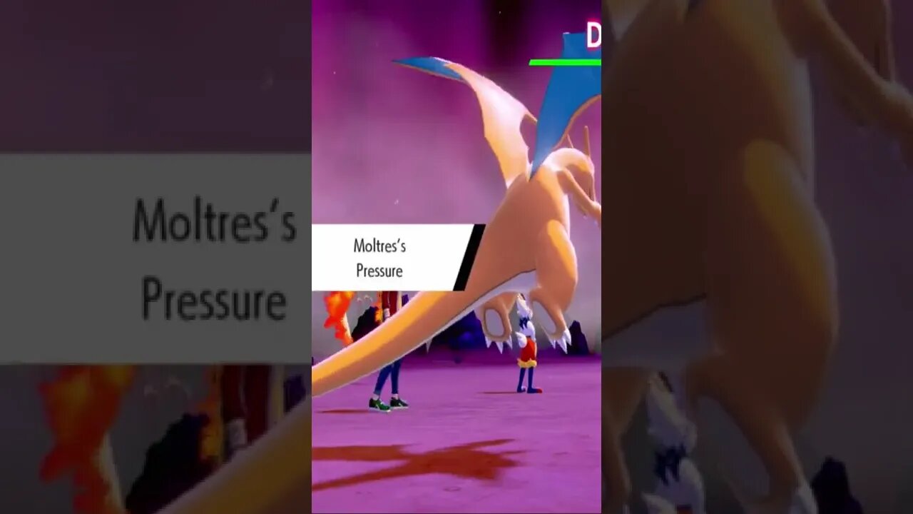 Pokémon Sword - Moltres Pressure Ability (Increases Opponent PP Usage)