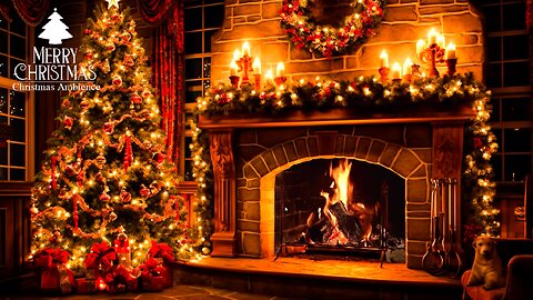 Traditional Family Christmas Music with Fireplace