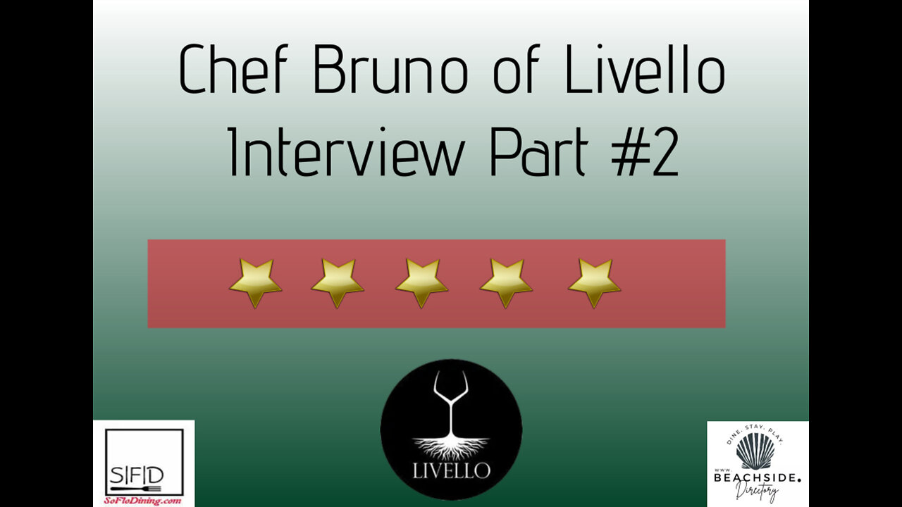 Who’s at The Chef’s Table with Chef Dan? Chef Dan Welcomes Chef Bruno to The Chef's Table! Part II