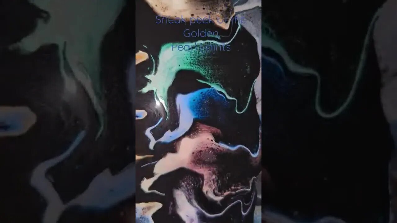I did a test strip of the Golden pearl paints after I mixed them for my upcoming Opal Series video.