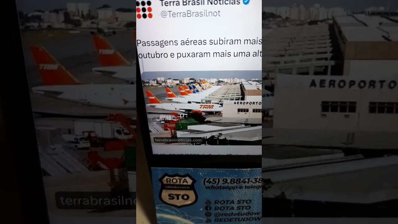 Aumento do preço das passagens aéreas