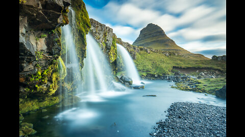 tall waterfall beautiful place