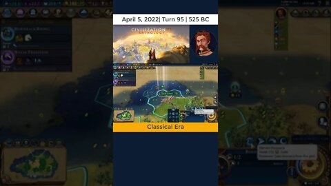 #oneturnadaychallenge #civ6 – Turn 95 - HARVEST CRAB! #shorts