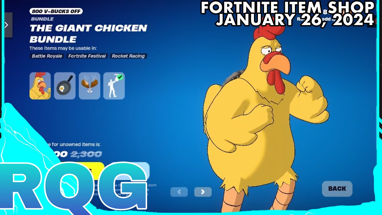 “NEW” GIANT CHICKEN BUNDLE IS HERE! FORTNITE ITEM SHOP (January 26, 2024)