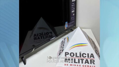 Furto na área rural: PM prende dois homens e apreende droga e recupera TV furtada, em Araçuaí