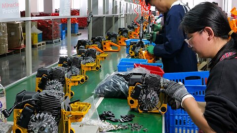 inside the Chinese Factory The Fascinating Mass Production Journey of Gasoline Powered Chainsaws