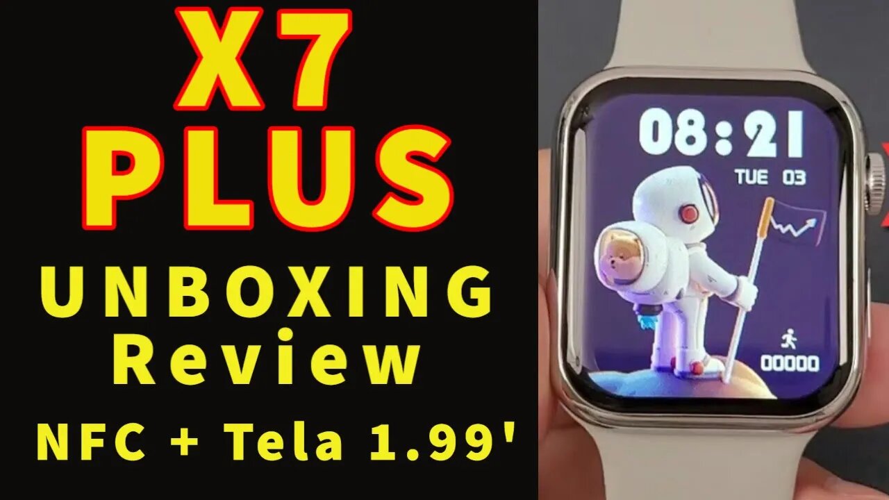 IWO X7 Plus NFC Chamadas Unbox Always On Display Tela Gigante 1 99' Full Screen pk Watch 7 pk DT7