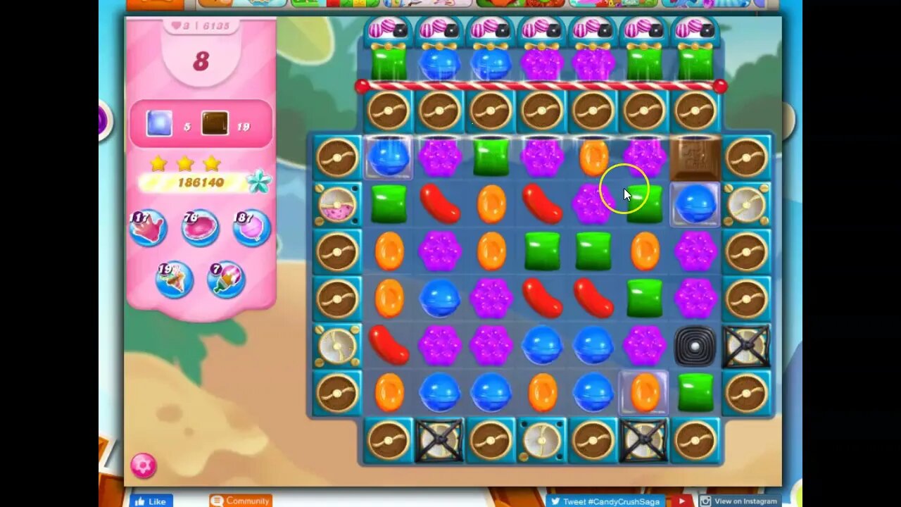 Candy Crush Level 6135 Audio Talkthrough, 30 Moves 0 Booster