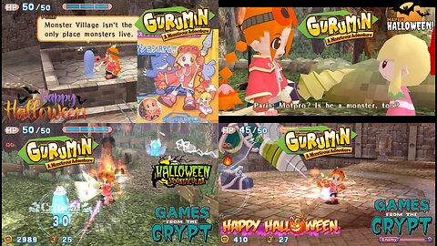 Games from The Crypt 2024: Gurumin: A Monstrous Adventure (PSP Version) Part 2 [Monster Village Dystroyed!! Time for Parin to go after the Phantoms in The Rasish Woods: Cheery Forest Path]