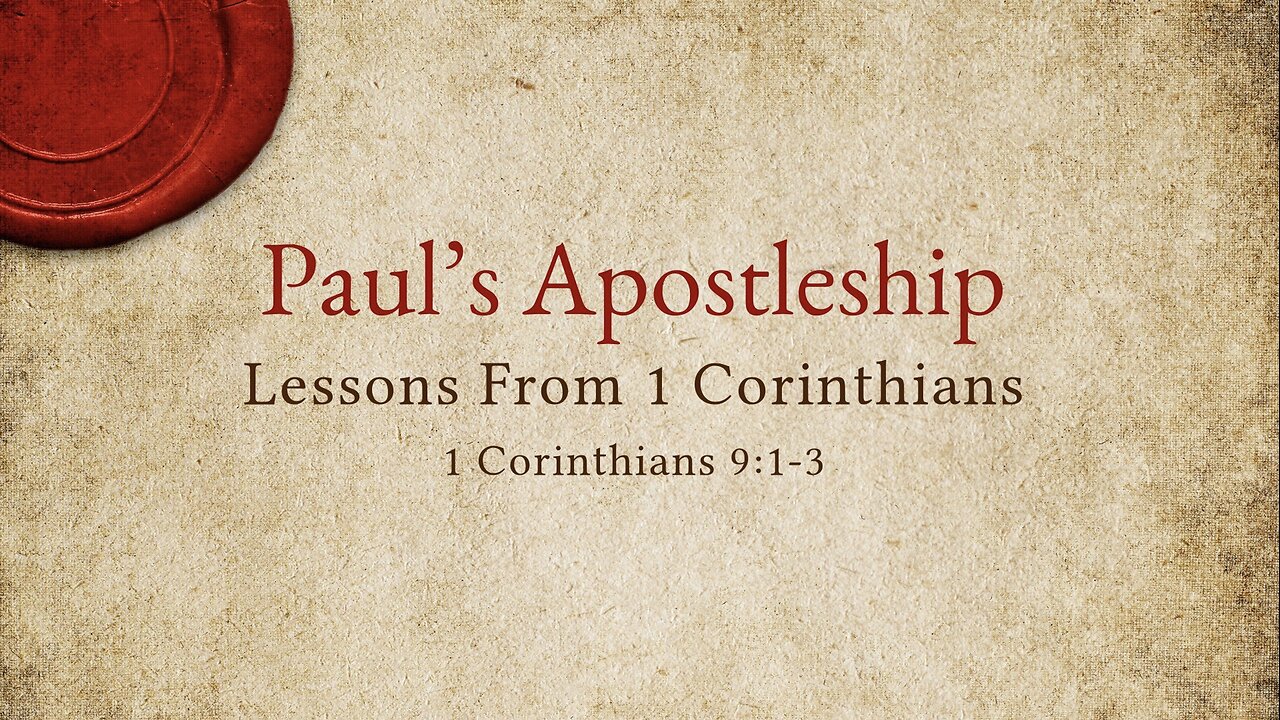 Paul’s Apostleship