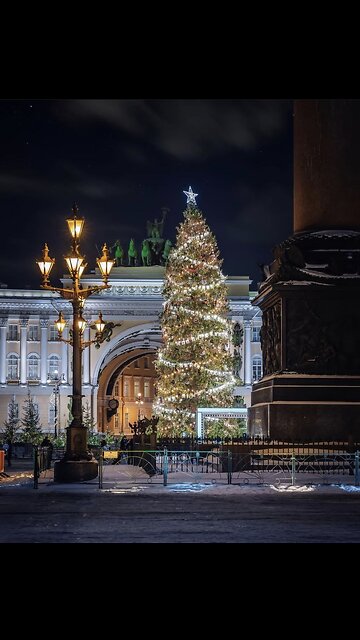 Прекрасная зима в Санкт-Петербурге