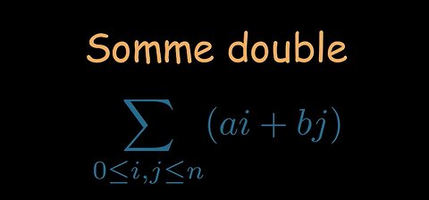 Calcul d'une somme double