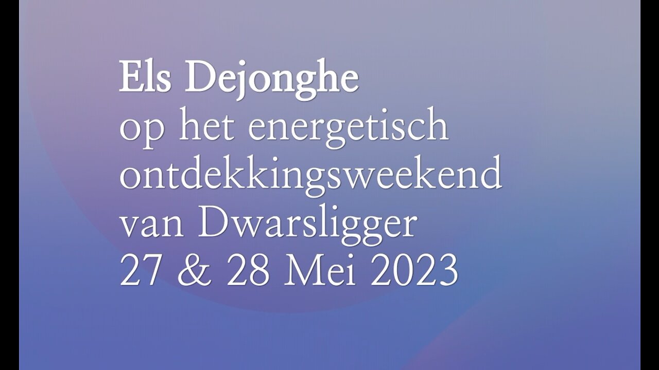 Els Dejonghe op het energetisch ontdekkingsweekend van Dwarsligger