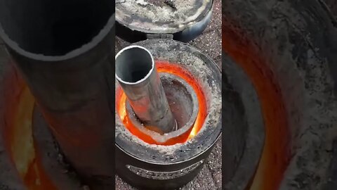 🔥MELTING ALUMINUM PIPES 🔥#devilforge #melting