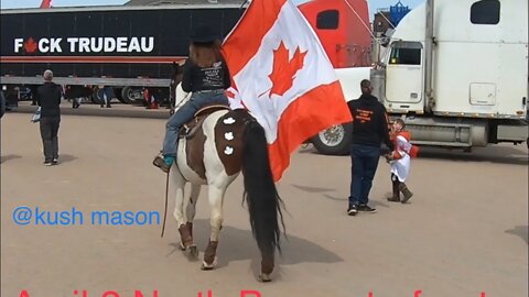 Gateway to the North freedom convoy April 2 2022 North Bay waterfront rally