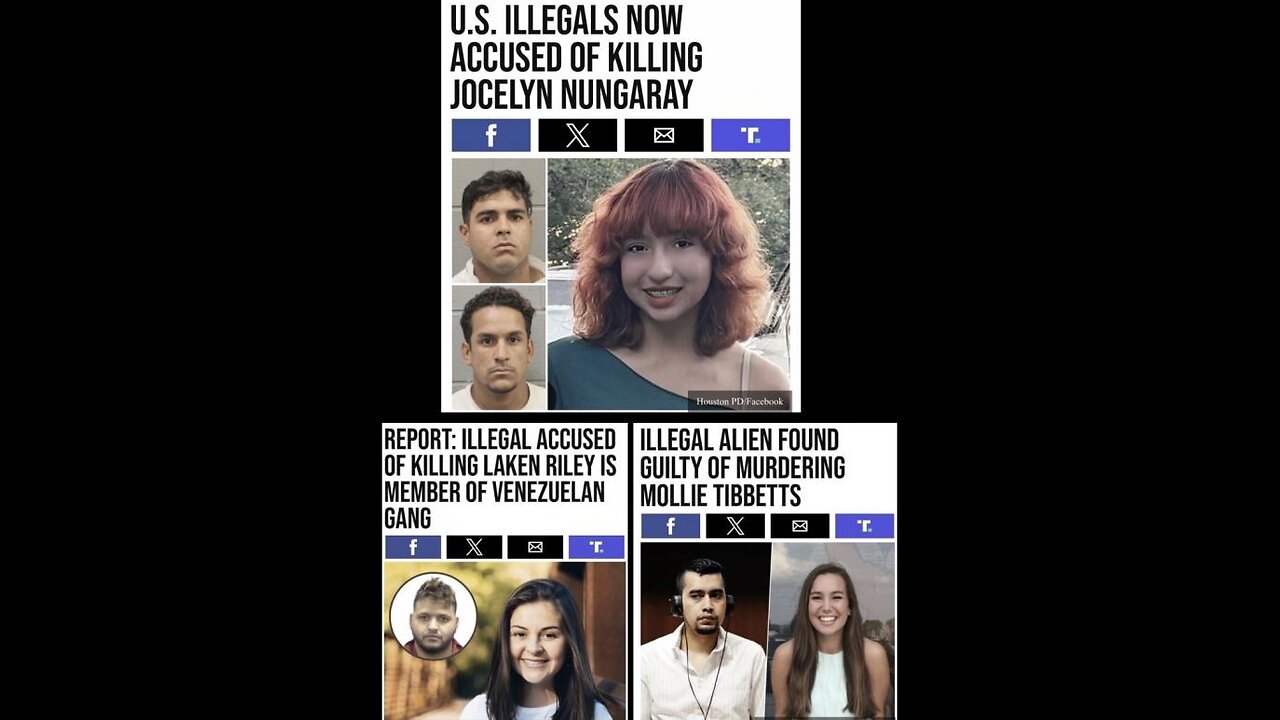 🚨BLOOD on democrat Biden Kamala hands open border illegal Finally Faces Laken Riley murder justice