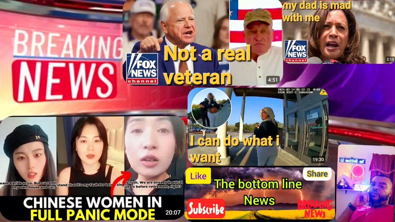 Single Women in China, Kamala Dad mad at Her and Veterans are shaming Tim Walz