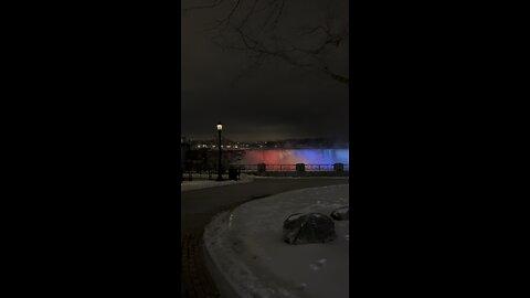 Niagra Falls in the evening February 2023.