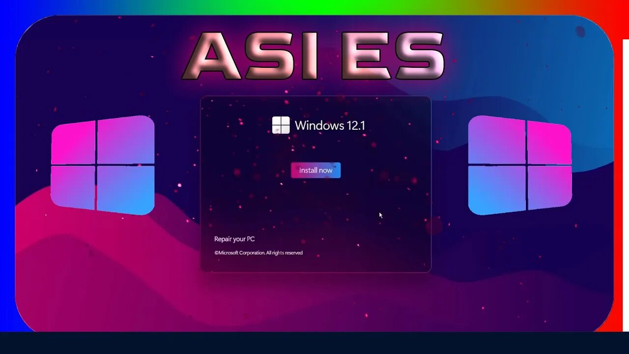 Así es Windows 12, Instalación de Windows 12