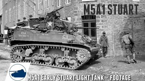 WW2 M5A1 Stuart Light Tank Normandy - footage.