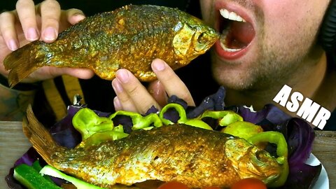 ASMR FISHING, COOKING and EATING with RELAXING MUSIC | EATING SOUNDS (NO TALKING) MUKBANG