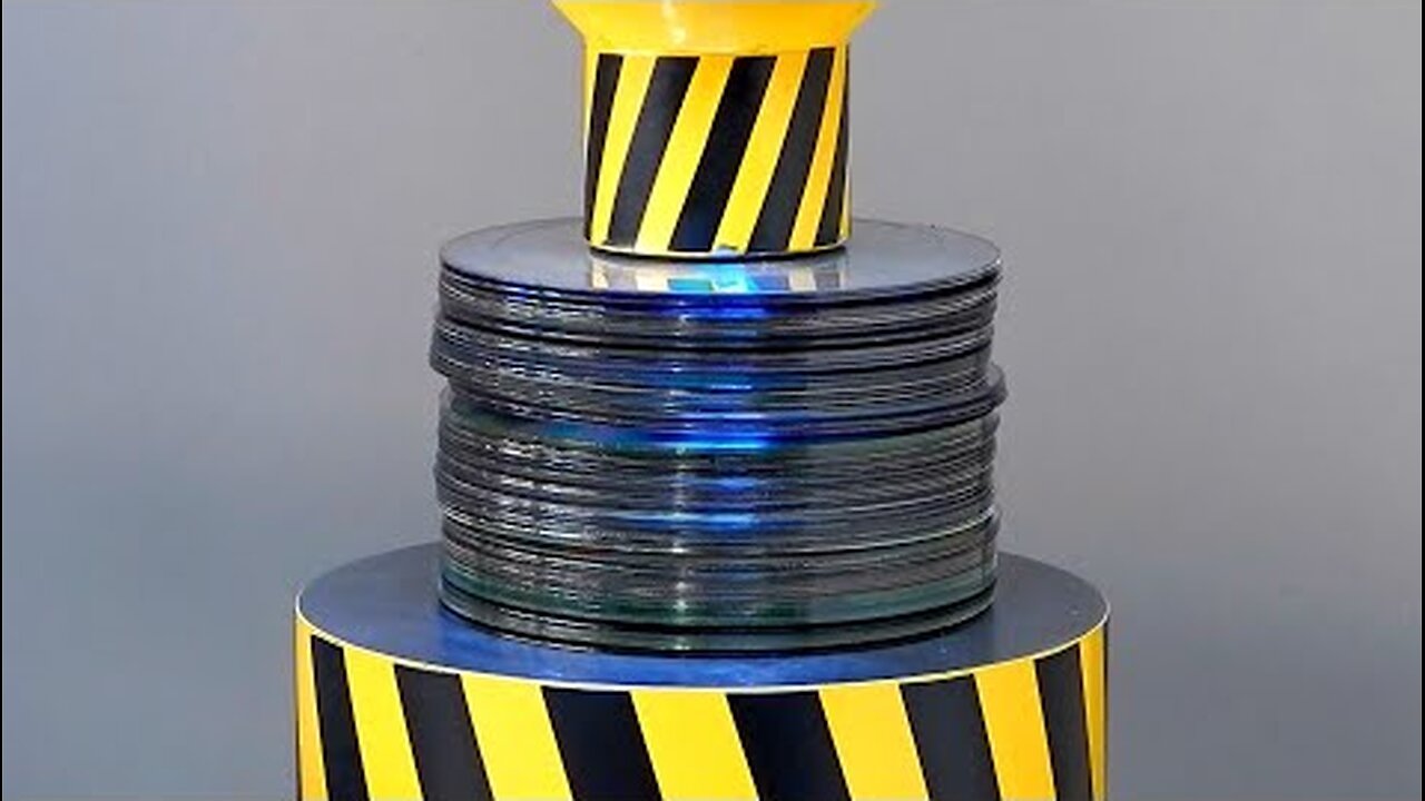 HYDRAULIC PRESS VS COMPACT DISCS