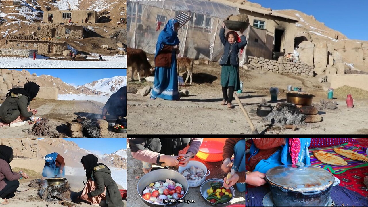 Rural Life in Bamyan |Cooking Village Style Food DumpokhtCity Kochen: