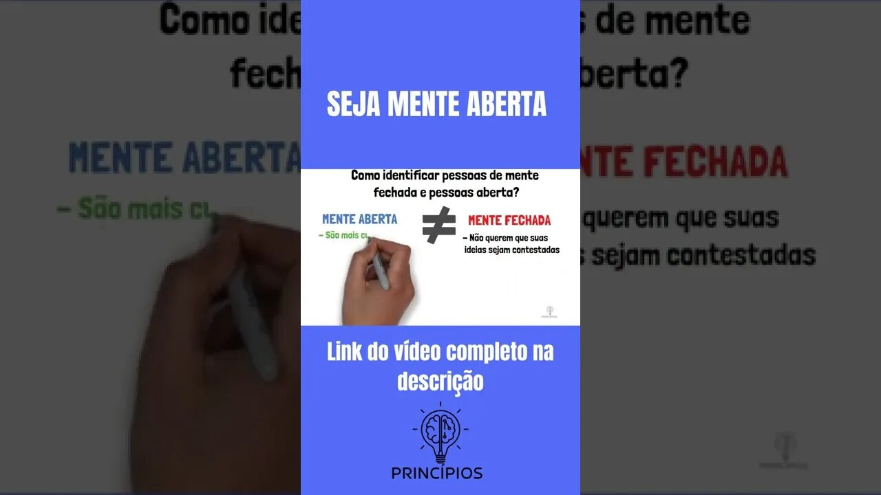 IDENTIFICANDO PESSOAS DE MENTE ABERTA E MENTE FECHADA #shorts