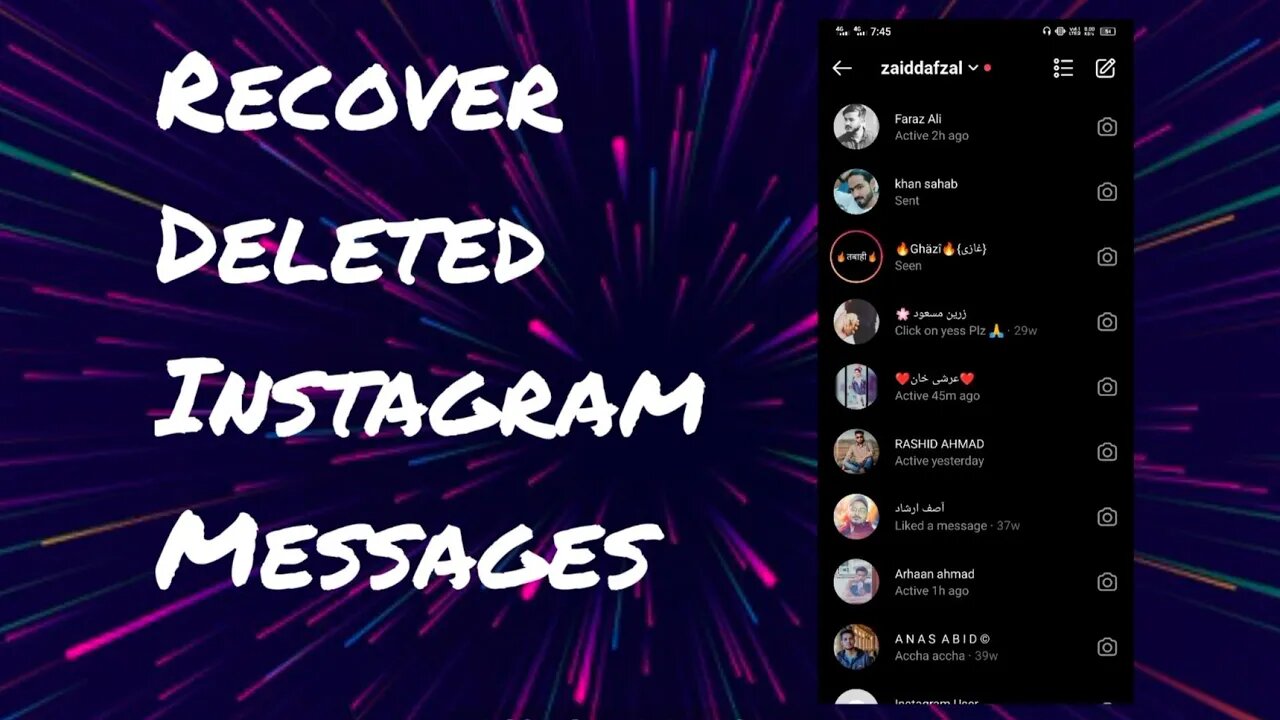 How to recover deleted messages on #Instagram in #2021 | Restore old instagram DM's | Zaid Tech