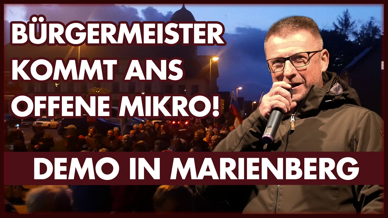 Kaserne Marienberg: Protest gegen Krieg! Bürgermeister kommt ans Mikro. #HeisserHerbst