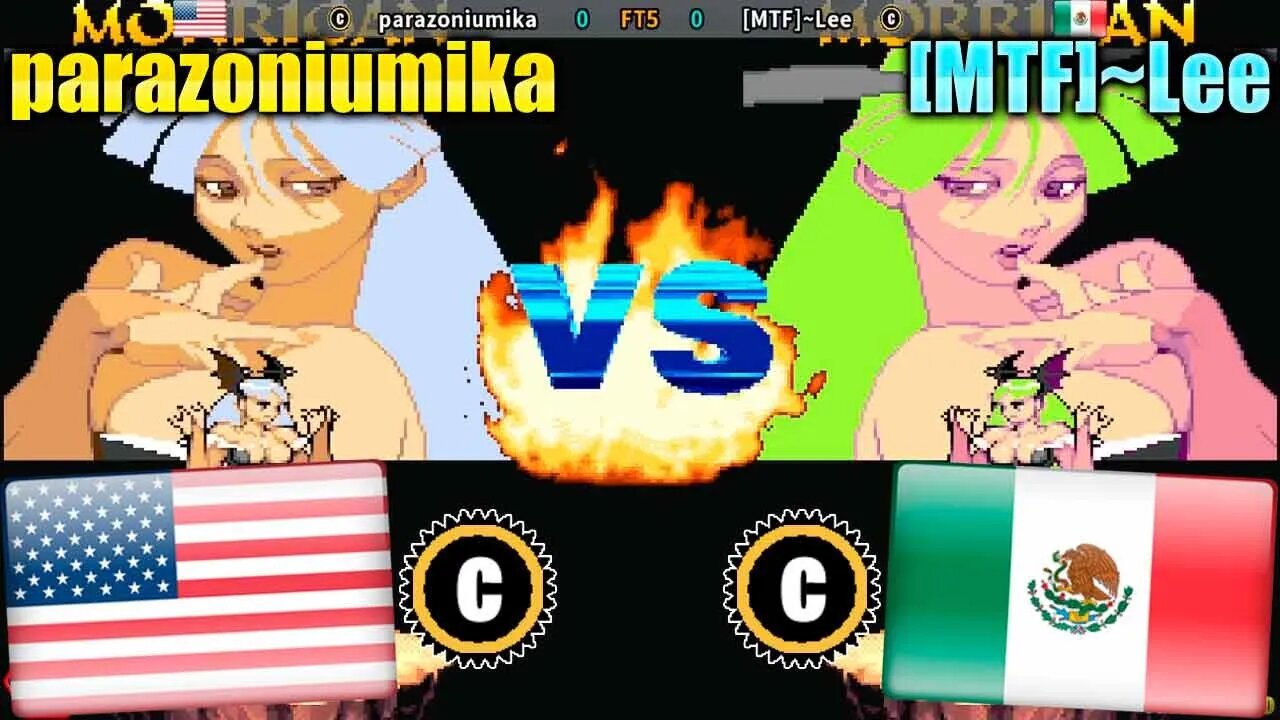 Vampire Hunter: Darkstalkers Revenge (parazoniumika Vs. [MTF]~Lee) [U.S.A. Vs. Mexico]