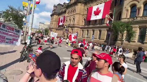 LIVE 🔴 The #churchofBuBBles on Dominion Day (canada day) March at parliament in Ottawa.