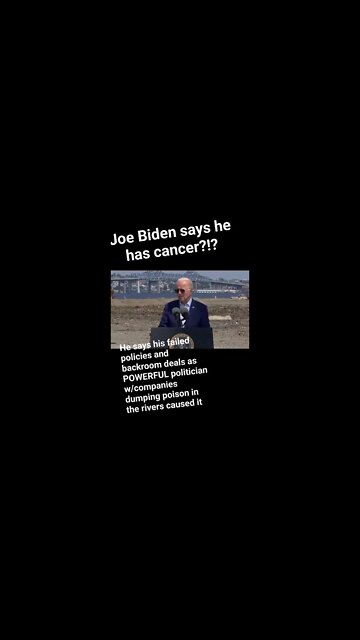 Biden Gaffe? Says He Has Cancer