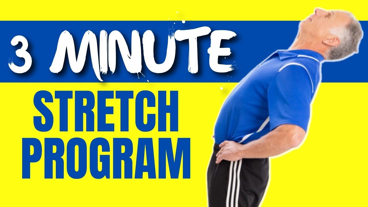 A three minute stretch program to help prevent pain at work or home.