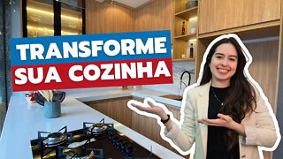 IDEIAS de DECORAÇÃO PARA COZINHA PEQUENA PLANEJADA | Marcenaria, revestimentos e iluminação!