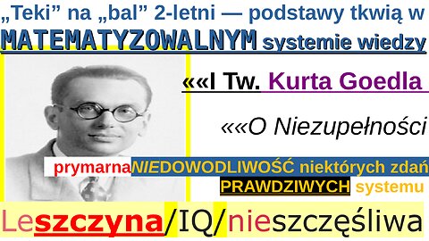 „Teki” na „bal” 2-letni — podstawy tkwią w MATEMATYZOWALNYM systemie wiedzy