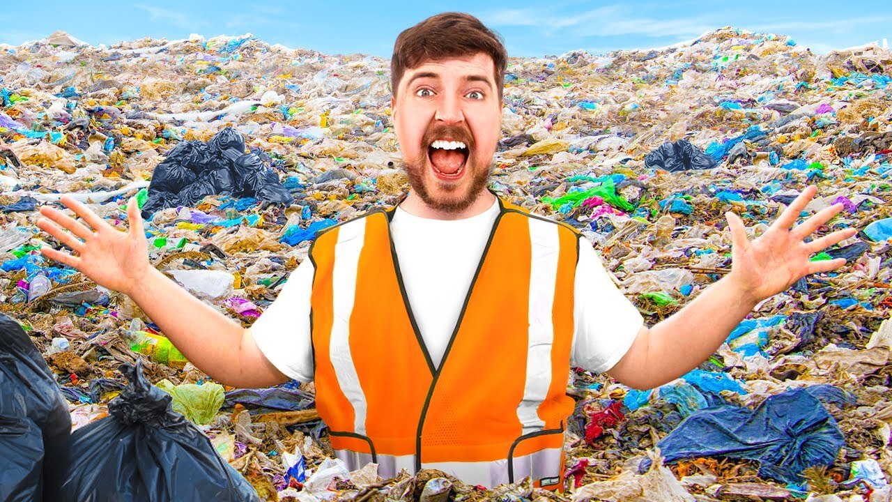 I Cleaned The World’s Dirtiest Beach #TeamSeas @MrBeast