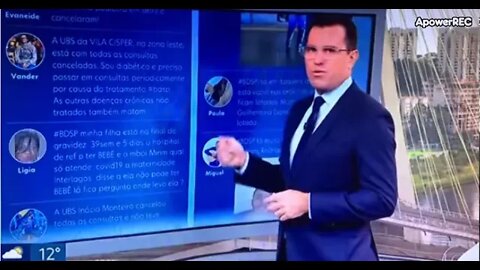 URGENTE Rodrigo Bocardi, da Rede Globo, questiona número de mortes e faz críticas contra a imprensa