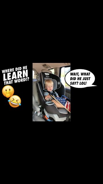 Baby drops the F-Bomb!?! 🤭🤣 (try not to laugh! HILARIOUS!) #shorts