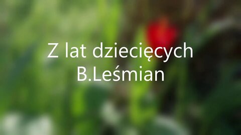 Z lat dziecięcych - B.Leśmian
