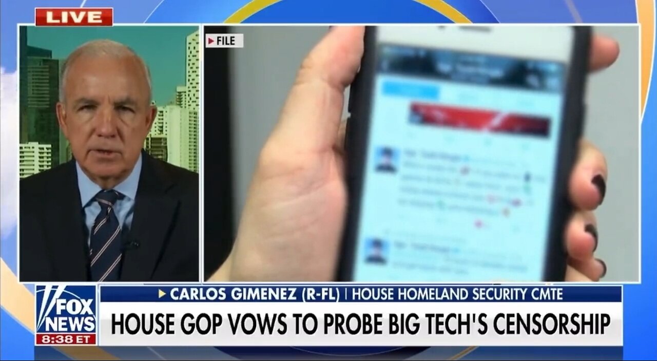 Rep Gimenez: Big Tech's Censorship Needs To Be Investigated!