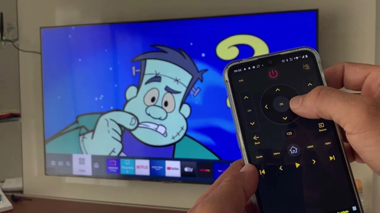 CONTROLE REMOTO DE TV UNIVERSAL PARA CELULAR | samsung TV AU7700