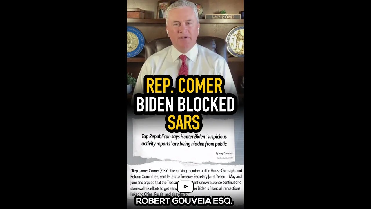 Rep. James Comer REVEALED The Cover Up Biden Administration Did #shorts