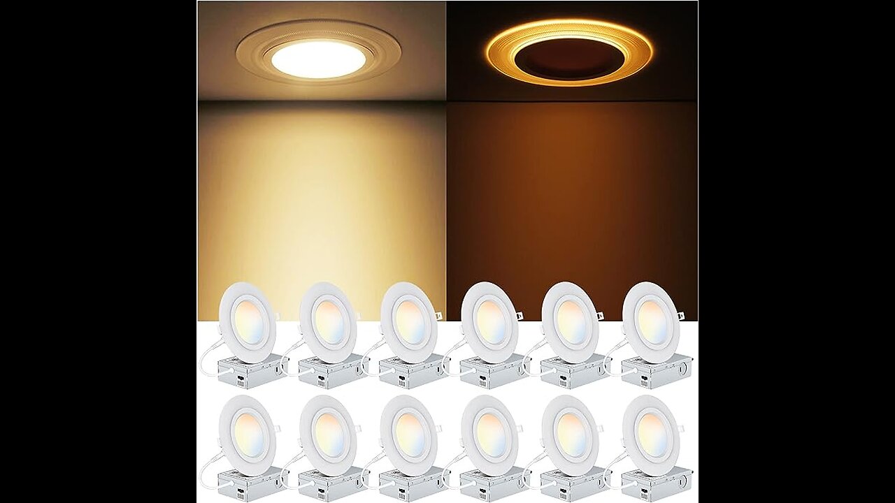 12 Pack 6 Inch New Construction Integrated LED Recessed Review link in the description