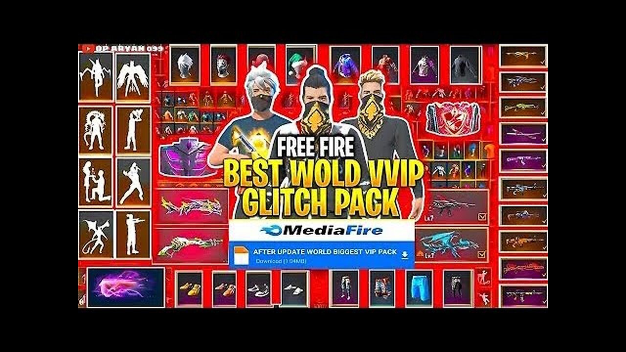 Free Fire Glitch File Today❗After OB39 Update❗VIP Glitch Pack FF Max❗Free Fire Max Glitch❗Ff Glitch