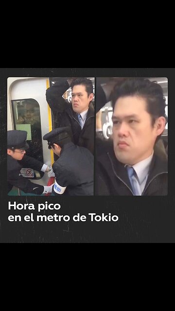 Una situación habitual en el metro de Tokio