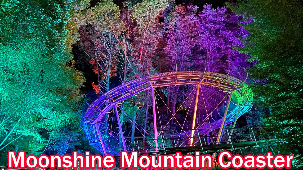 Gatlinburg, Tennessee Moonshine Mountain Coaster Night Ride POV : HyperSmooth 5.0, 60fps, 2.7k res