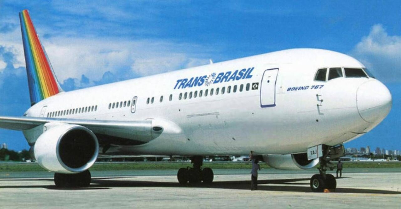 TransBrasil the Brazilian Rainbow. The friendliest Boeing 727, Boeing 737 e Boeing 767